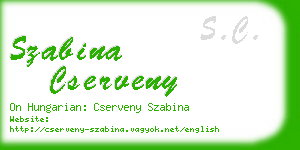 szabina cserveny business card